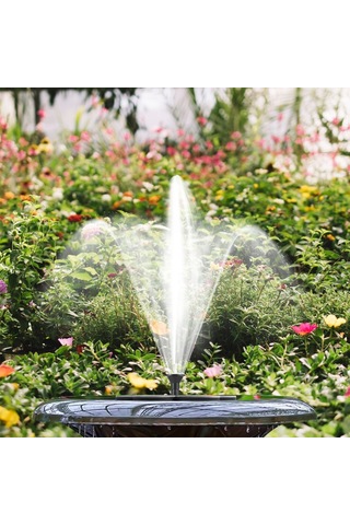 Lemestar Güneş Enerjili Bahçe Çeşmesi - 4w Güç, 9 Nozul, 6 Farklı Mod İle Kuş Banyosu Ve Havuzlar İçin