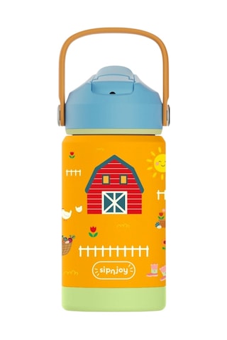 Sipnjoy - Flipsip Çocuk Su Termosu 360 Ml - Farmyard Fun