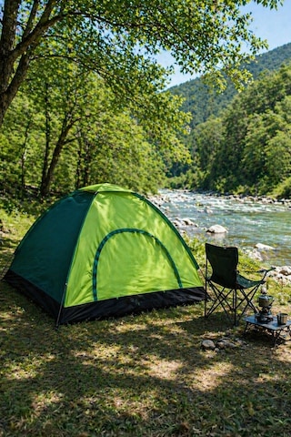 6 Kişilik Renkli Dayanıklı Kamp Çadırı 220x250x150 Yeşil
