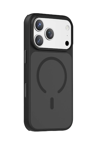 Joko - 466 - Apple İphone 18 Pro Megane Magsafe Kapak - Csmo-tex - - Siyah Sıyah