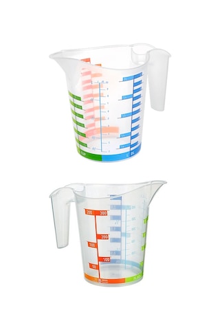 Ölçü Kabı Dereceli Renkli 1000 Ml + 300 Ml Set Diğer