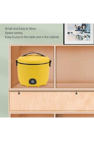3 Su Bardağı Küçük Pirinç Ocak, 23 Kişi İçin 2l Mini Pirinç Ocak, Ev Yurt İçin Küçük Elektrikli Tahıl Ocak, Sarı Abd