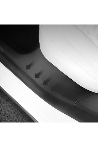 Moly Tesla Model Y 1 Çift Arka Kapı Eşiği Muhafızı Abs Mat Kapı İç Koruma Aksesuarı