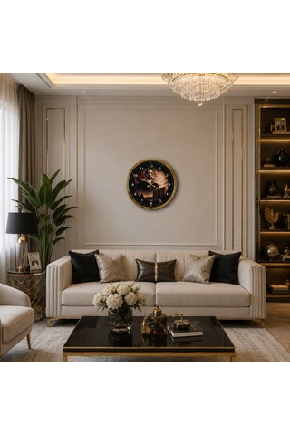 Altın Zafer Gold 40 X 40 Cm Metal Atatürk Duvar Saati