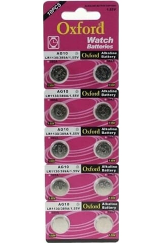 Oxford AG10 LR1130 Düğme Pil 10 x 10'lu