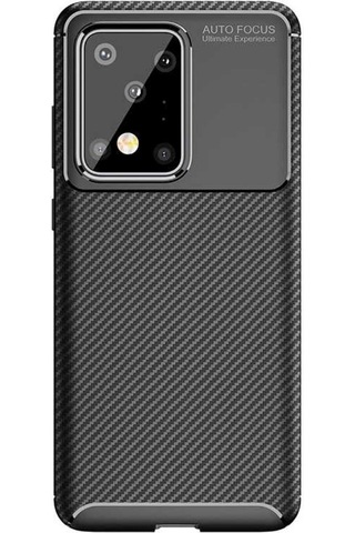 Samsung Uyumlu Galaxy S20 Ultra Kılıf Zore Negro Silikon Kapak-Siyah