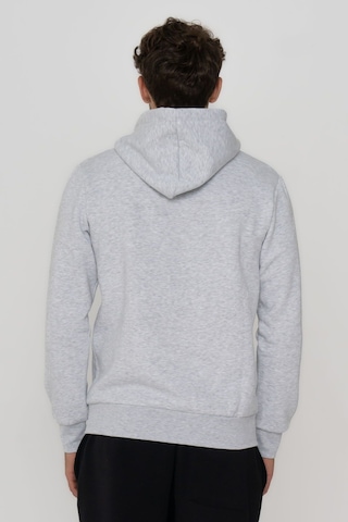 Jack & Jones Erkek Logo Baskili Kapüsonlu Sweatshirt - Deldrick 12193083 White Melange Siyah