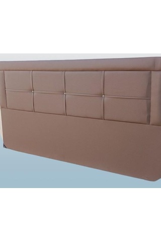 Başlık Dk Çift Kişilik 160'lık Kahverengi Hasır Görünümlü Suni Deri Kumaş El Yapım