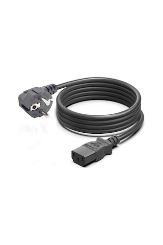 Koodmax 100 Adet C13 Bakır Power Kablo Standart Kasa Monitör Elektrik Güç Kablosu 1.8 Mt