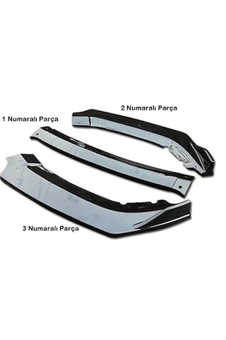 Seat İbiza Ön Tampon Eki Body Kit Karlık Lip 4 Parça Siyahlip