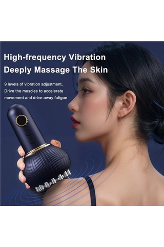 Willowhaven Elektrikli Çukurluğu Masaj Ems Meridyen Fırça Titreşimli Mor Mor