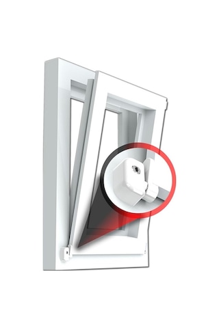 Pentilt Çift Açılım Pvc Pencereler için Çocuk Emniyet Kilidi Gri