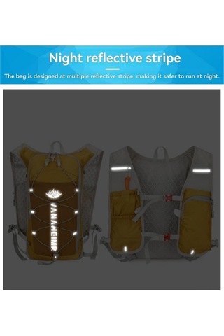 Willowhaven Sarı Çok Fonksiyonlu Dışarıda Spor Sırt Çantası: Işık Yansıtan, Su Bladder Uyumlu, Hafif Bisiklet Ve Maraton Çantası Sarı
