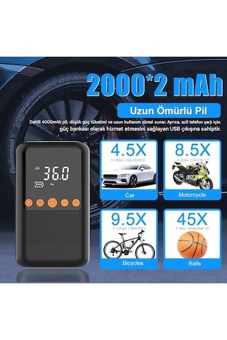 Mts Şarjlı Lastik Şişirme Cihazı Lastik Pompası Czk-5621