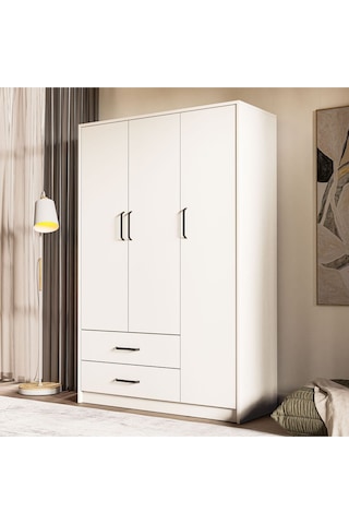 3514 Wıen 3 Kapılı Dolap 2 Çekmeceli 4 Raflı 1 Askılı Gardırop