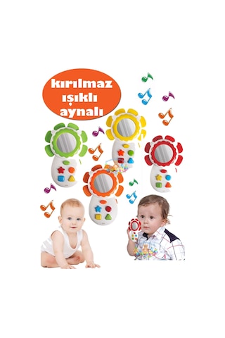 Oyuncak Kırılmaz Telefon Aynalı Sesli Işıklı Telefon