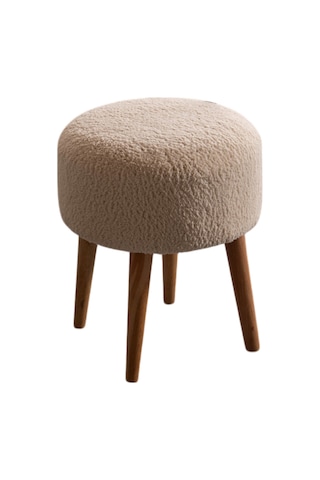 Panda Yuvarlak 4 Ayaklı Çok Amaçlı Puf Vizon Vizon