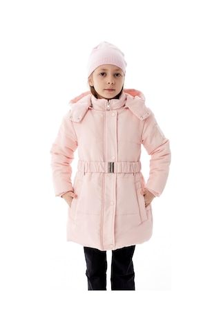 Benitto Kids Kız Çocuk Kapüşonlu Kışlık Şişme Mont 51352 Pembe