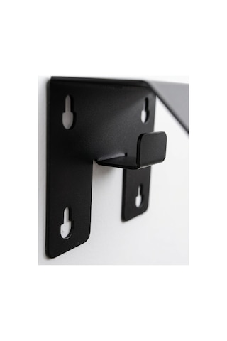Yzo Home Metal Motor Kask Tutucusu - Duvara Monte Siyah Kask Askısı, Mont Ve Anahtarlık Askılık Rafı Mat Siyah