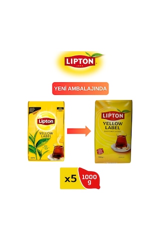 Lipton Yellow Label Siyah Dökme Çay 5 x 1 KG