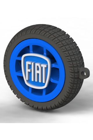 Fiat Uyumlu Özel Tasarım Anahtarlık - Premium Hafif Ve Dayanıklı Mavi