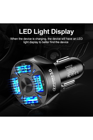 Reedark 35w Hızlı Şarj 4'ü 1 Arada Araç Usb Adaptörü - 12-32v Otomobil, Suv Ve Off-road İçin