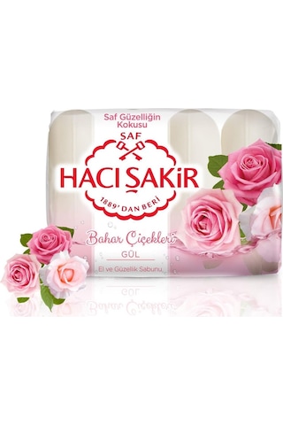 Hacı Şakir Bahar Çiçekleri Gül Güzellik Sabunu 4'lü 70 G Hacı Şakir Bahar Çiçekleri Gül Güzellik Sabunu 4'lü 70 G