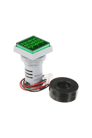 Samdoo "ad112-22fvah 3'lü Dijital Gösterge: Akım, Voltaj Ve Frekans Ölçer, Led Ekran, 60-500v/0-100a"