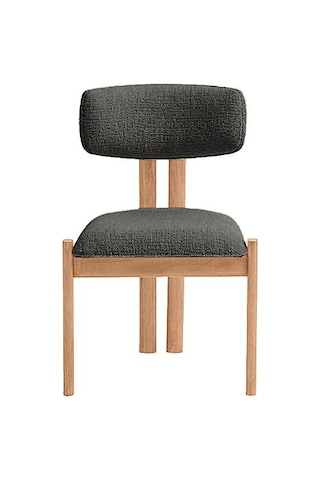 Espoo İskandinav Ahşap Bohem Sandalye Natural - Antrasit