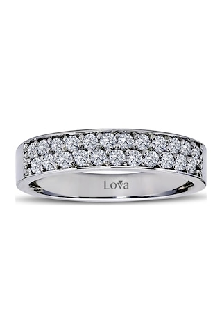 Lova 0,50 Karat Pırlanta Yarımtur Yüzük - 1060102
