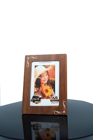 Dg Çerçeve Ahşap Desen Fotoğraf Çerçevesi 10x15 Cm 6'lı Set Mdf Arkalıklı