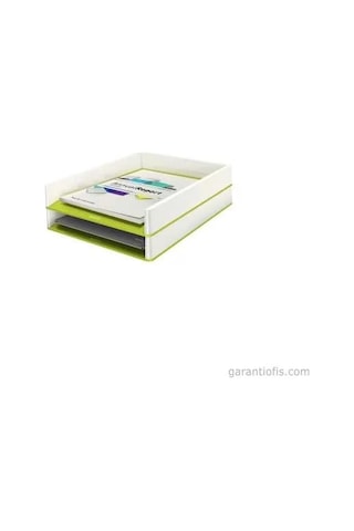 Leitz 5361 Wow Duo Metalik Yeşil Evrak Rafı