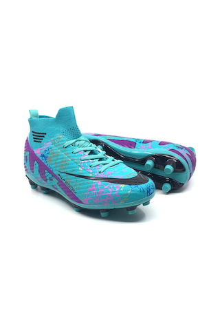 Taşpınar Laliga Erkek Günlük Çoroplı Halı Çim Saha Dişli Krampon Bağcıklı Spor Ayakkabı 36-45 Turkuaz Mor Turkuaz - Mor