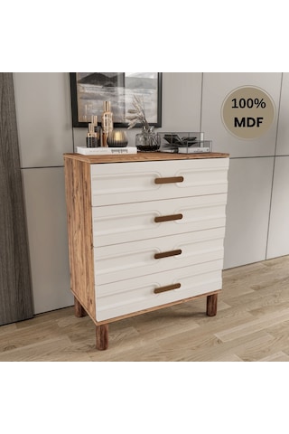 Comiet Zen 4 Çekmeceli Mdf Şifonyer Aytaşı