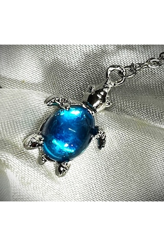 Dükkan Design Okyanus Mavisi Caretta Caretta Çelik Kolye Mavi