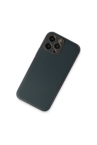 Cosmotex Newface Apple iPhone Uyumlu 13 Pro Kılıf Coco Deri Silikon Kapak - Mavi