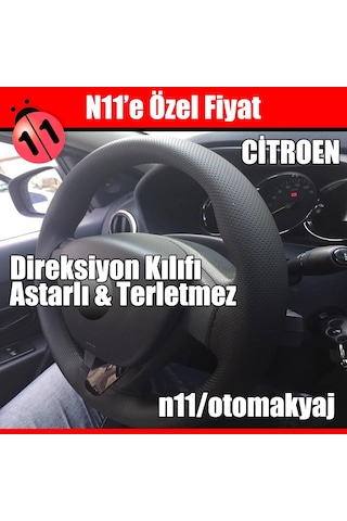 Citroen Saxo Direksiyon Kılıfı Siyah Dikme Astarlı