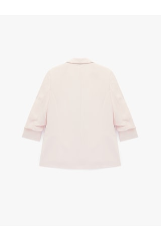 Koton Şal Yaka 3/4 Kollu Uzun Blazer Ceket Pembe 6sak50004uw Gül