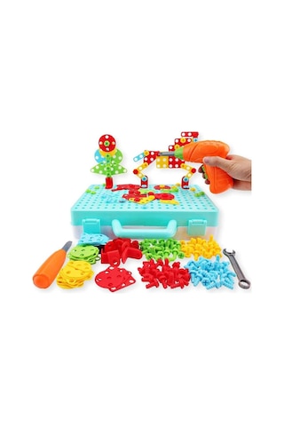 Birlik Oyuncak 3D Yaratıcı 340 Parça Matkaplı Tamir Seti URT014-0