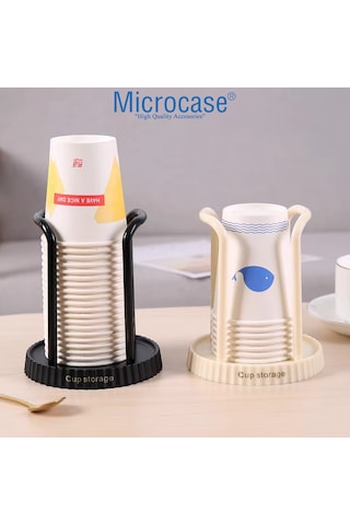Microcase Masaüstü Kağıt Bardak Tutucu Düzenleyici - Al5308 1 Adet Bej