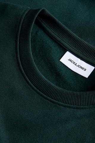 Jack & Jones Jjrush Erkek Sweatshirt Bisiklet Yaka Rahat Günlük Pamuklu Yeşil