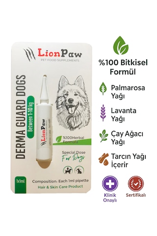 1-10 Kg Köpek Dış Parazit Ense Deri Damlası Pire Bit Kene Deri Bakımı Için Bitkisel Damla 1x1 Ml