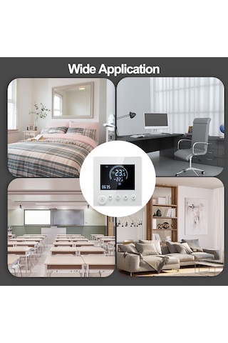 Yifomall Akıllı Isıtıcı Termostati, Wifi Ve Lcd Ekranlı, 3a Su Isıtması, 90-240v, Zamanlama Ve Uzak Kumanda, Ses Kontrolü İle Sıcaklık Regülatörü