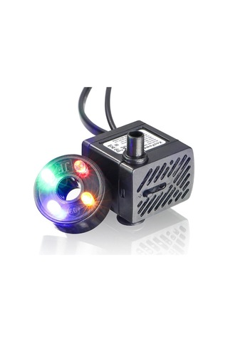 3w 4 Hafif Sessiz Akvaryum Balık Tankı Filtrasyonu Dalgıç Pompa Çeşme Su Pompası Ab Fiş, Boyut:ışıklı