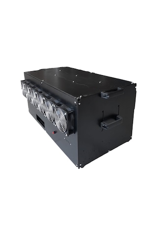 RigBu Kapalı Mining Rig Kasası SK77 Fanlı Hız Ayarlı Siyah