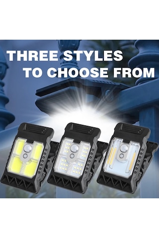 Xuweiwei Duvara Takılabilen Klipsli Ambiyans Gece Işığı Hareket Algılayıcı Güneş Enerjili Şarj Edilebilir Duvar Lambası 1pc Ahşap