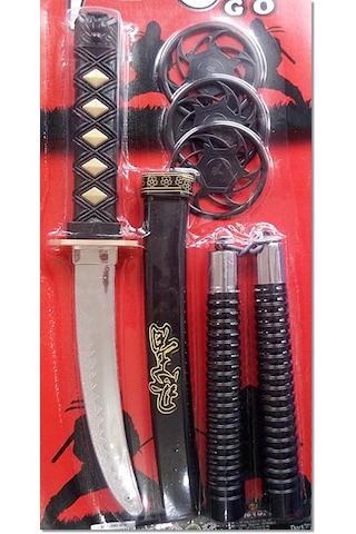 Oyuncak Ninja Kılıç Seti Kılıç Kın Mınçıka Ninja Yıldızı