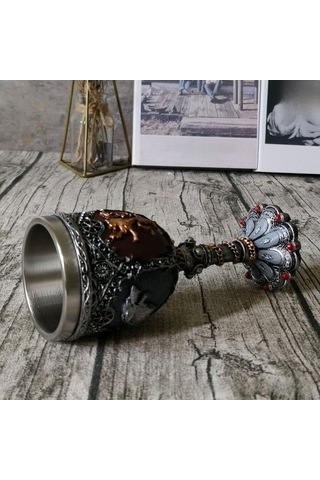 Besthome1 Antik Ahşap Kaplı El Yapımı Paslanmaz Çelik Bardak