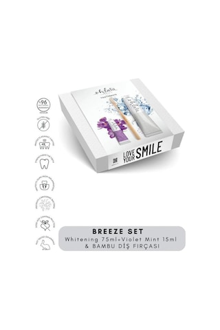 Ohlala Whitening Mint Diş Macunu 75 ML + Violet Mint 15 ML+ Bambu Diş Fırçası