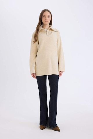 DeFacto Regular Fit Fermuarlı Dik Yaka Triko Kazak Tunik B0191AX24WNBG752